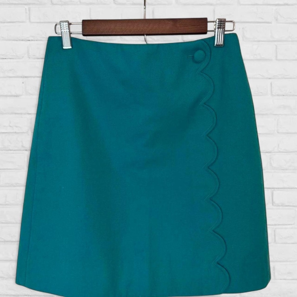 J.Crew teal/turquoise scallop trim skirt in size 4T